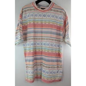 Vintage 90s MAUI Hawaii T-Shirt Surfer Skater Aztec Large| 251042